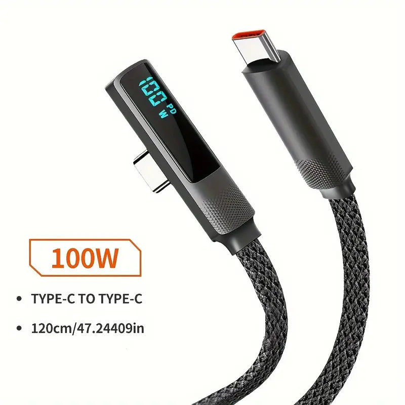 100W Fast Charging Type C to Type C/66W USB