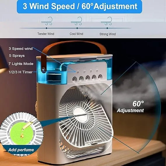 USB Water Mist Fun Humidification Fan Home Outdoor Spray Electric Fan