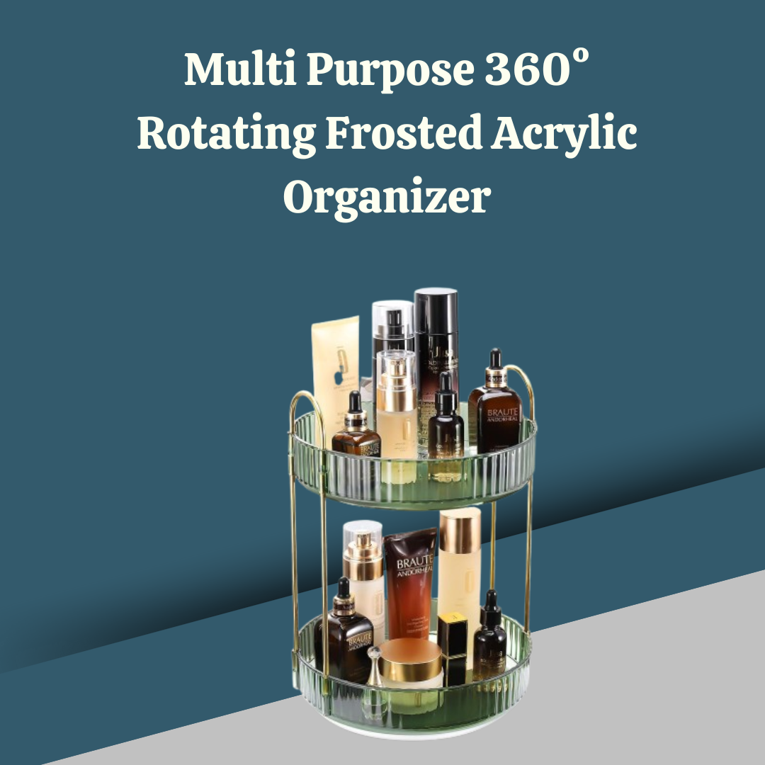 Multi Purpose 360° Rotating Frosted Acrylic Organizer