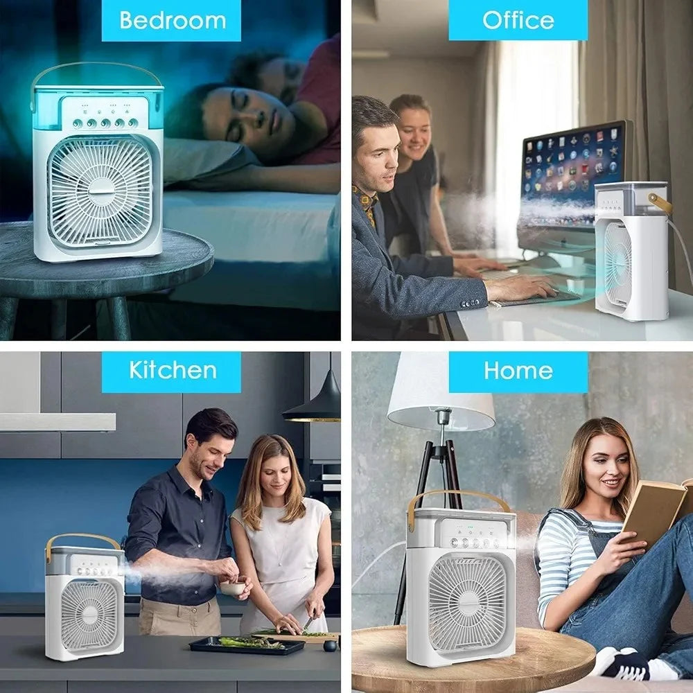 USB Water Mist Fun Humidification Fan Home Outdoor Spray Electric Fan